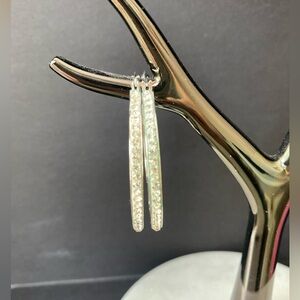 Cubic Zirconia Large Hoop Earrings